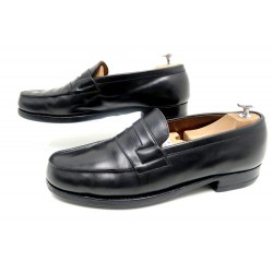 CHAUSSURES JM WESTON MOCASSINS 180 EN CUIR NOIR 7.5B 41.5 FIN BLACK SHOES 575€