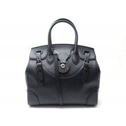 SAC A MAIN RALPH LAUREN RICKY 435189535 CUIR NOIR 