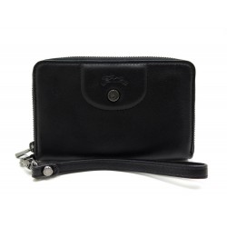 NEUF PORTEFEUILLE LONGCHAMP LA VOYAGEUSE EN CUIR NOIR PORTE MONNAIE WALLET 200€