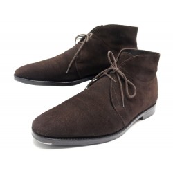 CHAUSSURES JOHN LOBB ROMSEY DAIM MARRON 7.5 