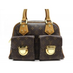 SAC A MAIN LOUIS VUITTON MANHATTAN PM TOILE MONOGRAM MARRON CANVAS HANDBAG 1400€