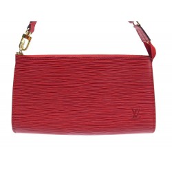 POCHETTE ACCESSOIRES LOUIS VUITTON CUIR EPI ROUGE 