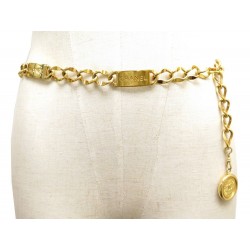 CEINTURE CHANEL CHAINE MEDAILLON 31 RUE CAMBON METAL DORE 65 A 84 CM BELT 1200€