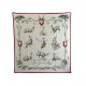 VINTAGE FOULARD HERMES CHAMOIS XAVIER DE PORET 1957 