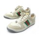 NEUF CHAUSSURES GUCCI SCREENER 42 BASKETS CUIR DAIM BEIGE + BOITE SNEAKERS 590€