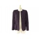 VESTE DE TAILLEUR CHANEL 36 S FEMME LAINE TWEED CARREAUX VIOLET PURPLE JACKET