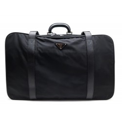 VALISE PRADA NYLON SUITCASE BN0867 TOILE & CUIR NOIR SAC DE VOYAGE LUGGAGE 1800€