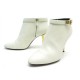 CHAUSSURES LANVIN 40 BOTTINES A TALONS EN CUIR BLANC + BOITE LEATHER BOOTS 575