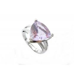 BAGUE MAUBOUSSIN MES COULEURS A TOI T 49 OR BLANC DIAMANTS AMETHYSTE RING 1495€