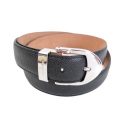 CEINTURE LOUIS VUITTON CUIR TAIGA 80 NOIR 