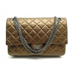 SAC A MAIN CHANEL 2.55 CUIR MATELASSE BRONZE RUTHENIUM BANDOULIERE BAG 5700€