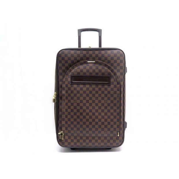 Louis Vuitton Trolley suitcase Pegase 55 Monogram Brown Cloth ref