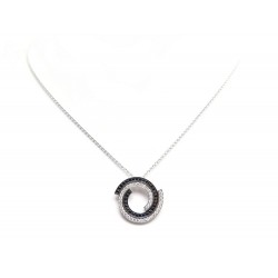 COLLIER DINH VAN SPIRALE PM 755112 OR BLANC ET DIAMANTS PENDENTIF NECKLACE 3350€