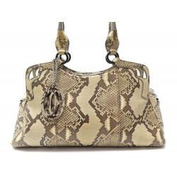 SAC A MAIN CARTIER MARCELLO EN CUIR DE PYTHON CAMEL SNAKE LEATHER HAND BAG 2200€