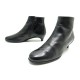 CHAUSSURES HERMES BOTTINES A TALONS 37 CUIR NOIR BLACK LEATHER BOOTS SHOES 890€