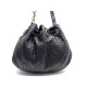 SAC A MAIN CHRISTIAN DIOR SEAU BOURSE EN CUIR CANNAGE NOIR LEATHER HANDBAG 1200€