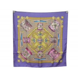 FOULARD HERMES LES TAMBOURS CARRE 90 JOACHIM METZ EN SOIE +BOITE SILK SCARF 370€