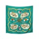 FOULARD HERMES LAISSER COURRE SOIE VERT 