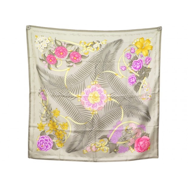 FOULARD HERMES FLEURS DE L'OPERA CARRE 90 EN SOIE + BOITE ABADIE SILK SCARF 370€