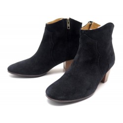 NEUF CHAUSSURES ISABEL MARANT DICKER 38.5 BOTTINES A TALONS EN DAIM + BOITE 385€