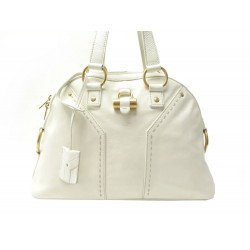 SAC A MAIN YVES SAINT LAURENT MUSE MM 214397 EN CUIR GRAINE BEIGE HAN BAG 1300€