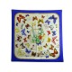 FOULARD HERMES FARANDOLE PAR CATHY LATHAM CARRE 90 EN SOIE BLEU SILK SCARF 370€