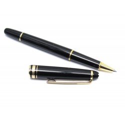 STYLO BILLE MONTBLANC MEISTERSTUCK CLASSIQUE 12890 DORE EN RESINE NOIR PEN 405€