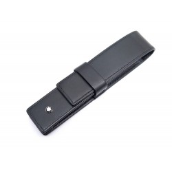 ETUI MONTBLANC MEISTERSTUCK POUR 1 STYLO EN CUIR NOIR LEATHER CASE FOR PEN 130€