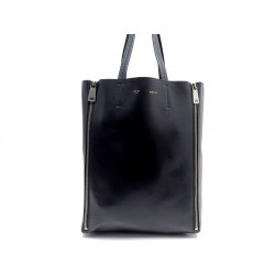 NEUF SAC A MAIN CELINE SMALL GUSSET CABAS ZIPPER CUIR NOIR LEATHER HANDBAG 1465€