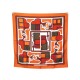 FOULARD HERMES LES COUPES SOIE ORANGE 