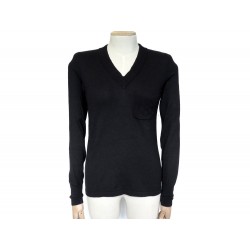 PULL CHANEL CAMELIA P38923 T34 S EN CACHEMIRE NOIR BLACK CASHMERE SWEATER 1300€