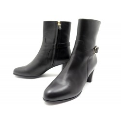 NEUF CHAUSSURES SALVATORE FERRAGAMO 9C 39 BOTTINES A TALONS EN CUIR MARRON 750€