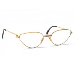 MONTURE DE LUNETTES CARTIER RIVOLI EN METAL DORE TRINITY GOLDEN GLASSES 890€