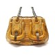 SAC A MAIN FENDI SHINY 8BN165 EN CUIR DE PYTHON JAUNE SNAKE LEATHER HANDBAG