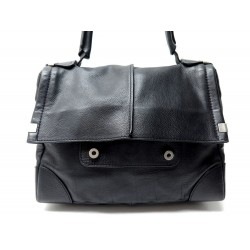 SAC A MAIN SONIA RYKIEL CUIR NOIR 