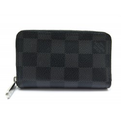 PORTE MONNAIE LOUIS VUITTON ZIPPY TOILE DAMIER GRAPHITE N63073 NOIR WALLET 270€