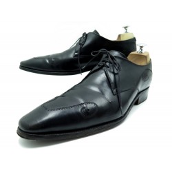 CHAUSSURES JM WESTON ARABESQUE 433 DERBY FLEURI 10C 44 CUIR NOIR + BOITE 790€