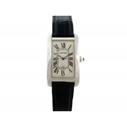 MONTRE CARTIER TANK AMERICAINE OR BLANC + BOITE 