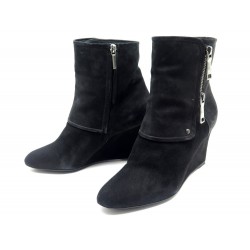 CHAUSSURES CHRISTIAN DIOR GUETRE BOOTS 39.5 BOTTINES COMPENSEES DAIM +BOITE 790€