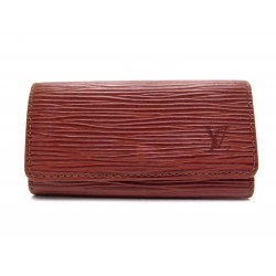 PORTE CLE LOUIS VUITTON CUIR EPI MARRON 