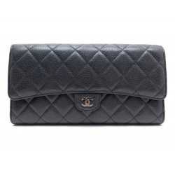 PORTEFEUILLE CHANEL TIMELESS CUIR CAVIAR NOIR 