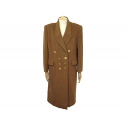 MANTEAU HERMES TAILLE 42 L EN CACHEMIRE MARRON BROWN CASHMERE COAT 4000€