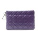 NEUF POCHETTE CHRISTIAN DIOR TROUSSE LADY TOILE CANNAGE VIOLET POUTCH BAG 590€