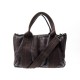 SAC A MAIN HERMES CARAVANE PM EN CUIR MARRON & TOILE BANDOULIERE HAND BAG 2800€