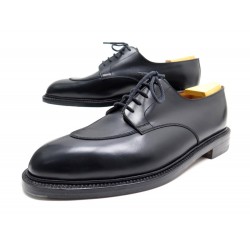 NEUF CHAUSSURES JM WESTON DERBY DEMI CHASSE 598 10B 44 CUIR NOIR EMBAUCHOIR 835€