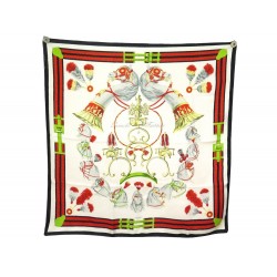 FOULARD HERMES PANACHE ET FANTAISIE CARRE 90 GRYGKAR EN SOIE SILK SCARF 370€