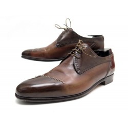 CHAUSSURES BERLUTI SCARS RICHELIEU 8.5 42.5 EN CUIR MARRON PATINE SHOES 1670€