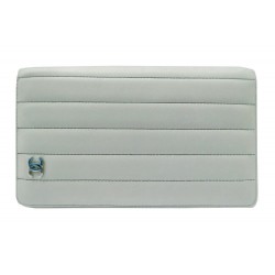 NEUF PORTEFEUILLE CHANEL MATELASSE LOGO CC PORTE MONNAIE CUIR VERT WALLET 765€