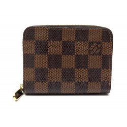 PORTEFEUILLE LOUIS VUITTON PORTE MONNAIE ZIPPY N63070 EN TOILE DAMIER EBENE 270€