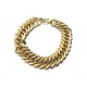 COLLIER YVES SAINT LAURENT CHAINE GROSSE MAILLE 40CM EN METAL DORE NECKLACE 495€